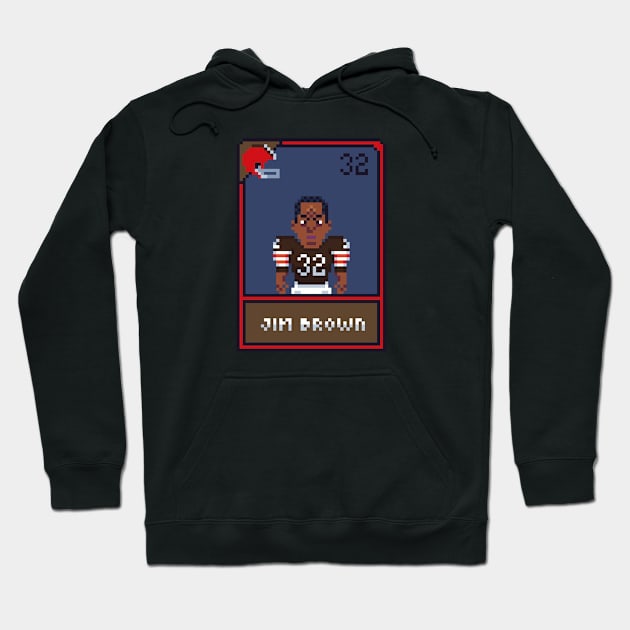 Jim brown 8bit Hoodie by Roti Kodok Art